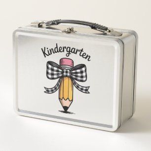 Kokette Bleistift-Schleife Kindergarten-Lehrerin S Metall Brotdose