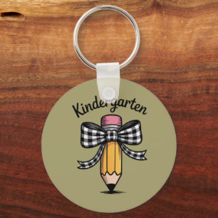 Kokette Bleistift-Schleife Kindergarten-Lehrerin S Schlüsselanhänger