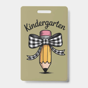Kokette Bleistiftschleife Kindergarten-Lehrerin Sc Ausweis