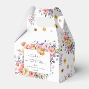 Kokette Blumenwiese   Hochzeit Danke Geschenkschachtel