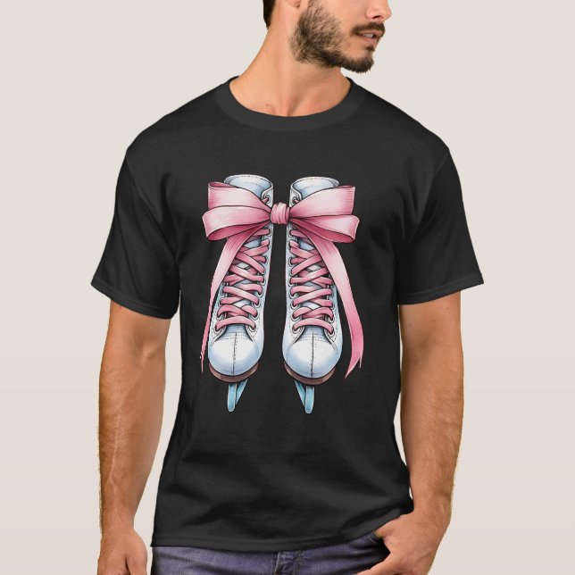 Kokette Bogen Eislaufen Mutter Eisläuferin Muttert T-Shirt (Vorderseite)