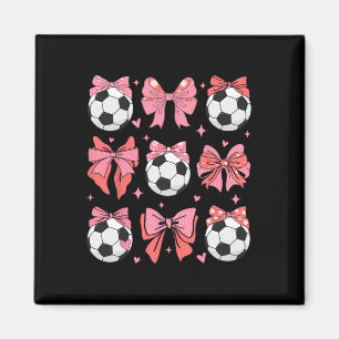 Kokette Bogen Fußball-Mama Familien-Sportler-Mutte Magnet