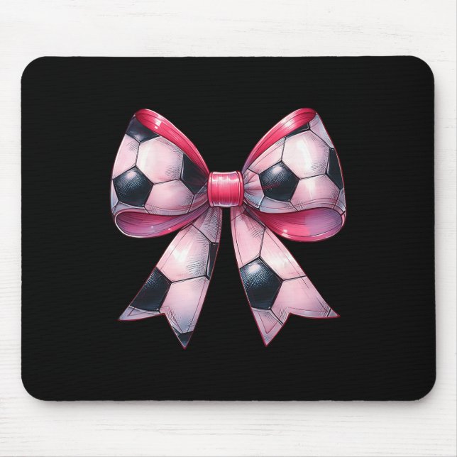Kokette-Bogen-Fußballspieler-Geschenk zum Mutterta Mousepad (Vorne)