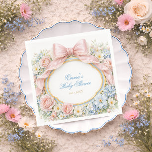 Kokette Bogen-Garten-Mädchen-Baby-Party Serviette