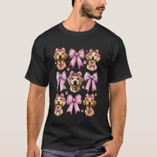 Kokette Bogen Labrador-Hund-Mutter Mädchen Rosa Mu T-Shirt