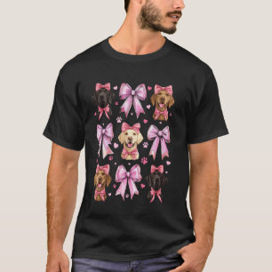 Kokette Bogen Labrador Retriever Hund Lab Mama Ros T-Shirt