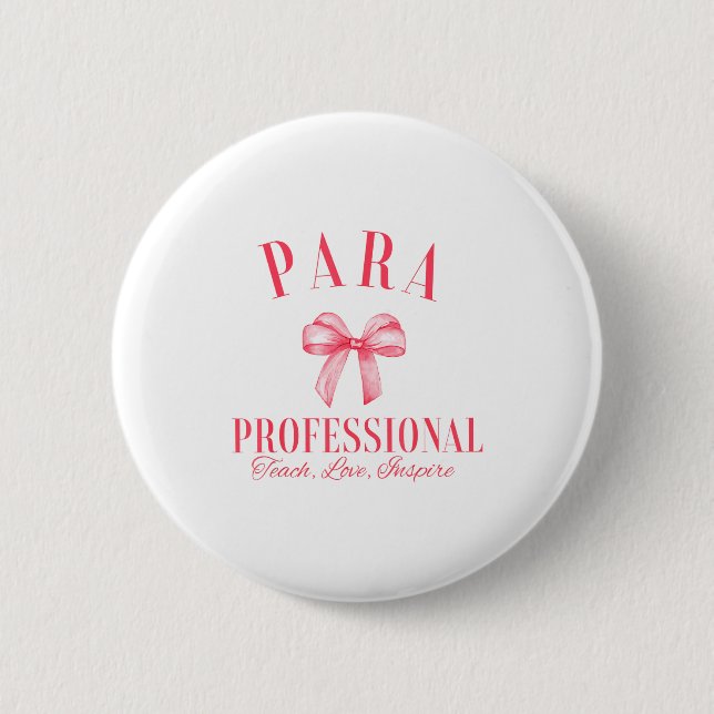 Kokette Bogen-Paraprofessionelle Schul-Para-Squadr Button (Vorderseite)