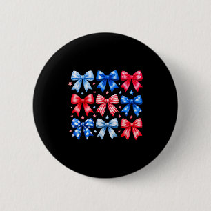 Kokette Bögen Rot Weiß Blau Kunstwerk Button