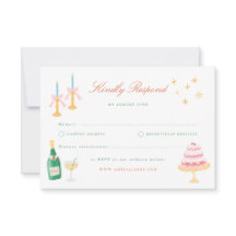 Kokette Charm Handgemalte Hochzeits-RSVP