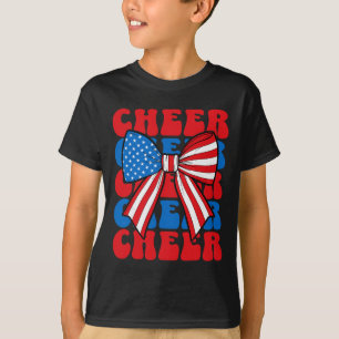Kokette Cheer-Schleife Sport Cheerleaderin USA Ame T-Shirt