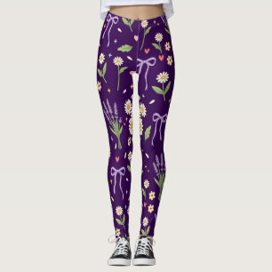 Kokette Daisy und Lavendel  Leggings