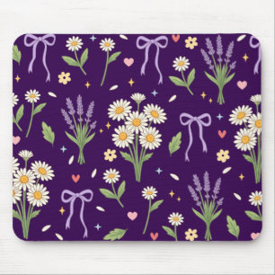Kokette Daisy und Lavendel Mousepad