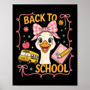 Kokette dumme Gans Lehrerin Vornehme Blumen Zurück Poster