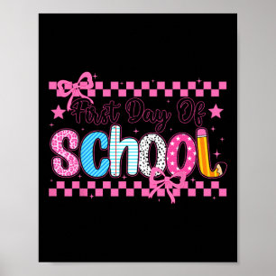 Kokette Einschulung Vorbereiteter Rückkehr zur Sch Poster