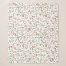 Kokette feminine pinke Wildblumenwiese Sherpadecke