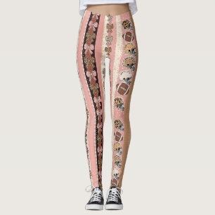 Kokette Fußball-Schleife Leopard-Muster (1) Leggings
