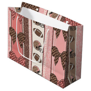 Kokette Fußball-Schleife Leopard-Muster (2) Große Geschenktüte