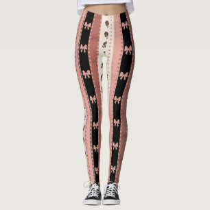 Kokette Fußball-Schleifen Leoparden-Muster (11) Leggings