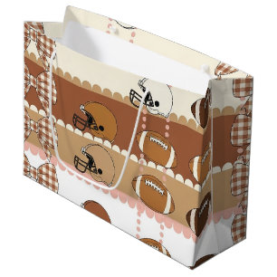 Kokette Fußball-Schleifen Leoparden-Muster (5) Große Geschenktüte
