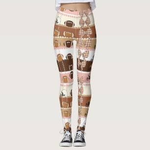Kokette Fußball-Schleifen Leoparden-Muster (5) Leggings