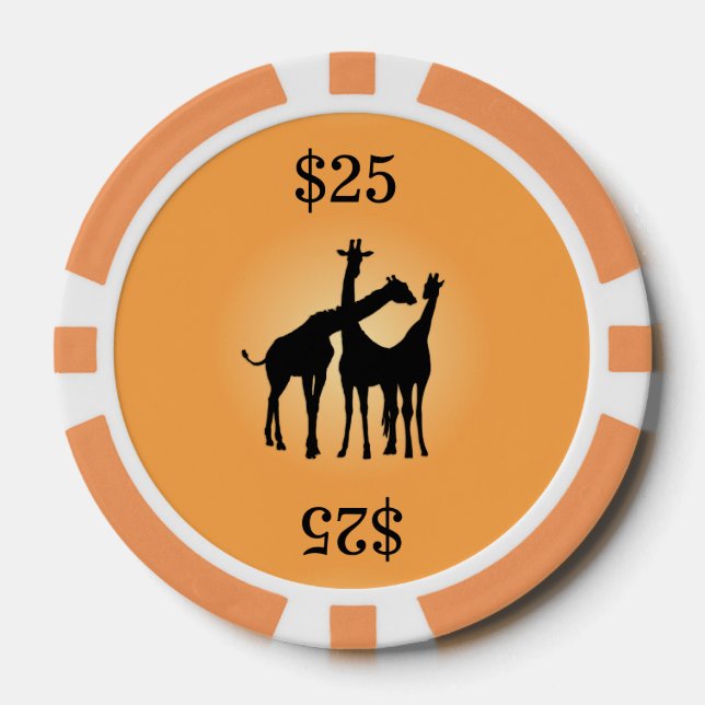 Kokette Giraffe Pokerchips (Vorderseite)