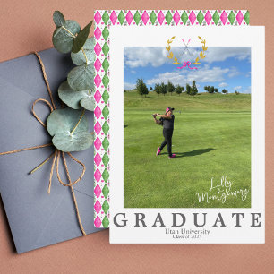 Kokette Golf- & Golfer-Abschlussankündigung Einladung
