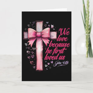 Kokette Jesus Valentinstag Kreuz Bow Christliche L Karte