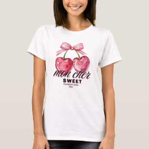 Kokette Kirschen Rosa Rot  T-Shirt