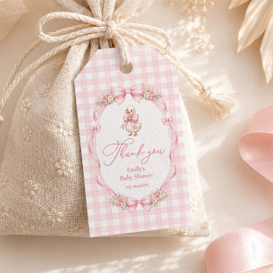 Kokette kleine dumme Gans Danke Baby Shower Geschenkanhänger