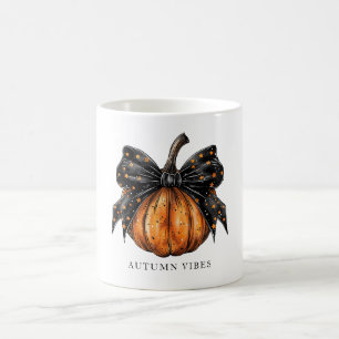 Kokette Kürbisse Mit Schleife Herbst Kaffeetasse