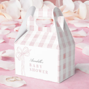 Kokette Lange Rosa Schleifenband Mädchen Baby-Part Geschenkschachtel