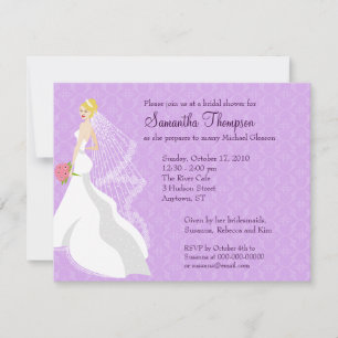 Kokette Lilac-Bridal-Dusche Einladung