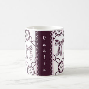 Kokette marinefarbene Schleife Kaffeetasse