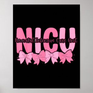 Kokette Nicu-Krankenschwester Nk-Schleife Neonatal Poster