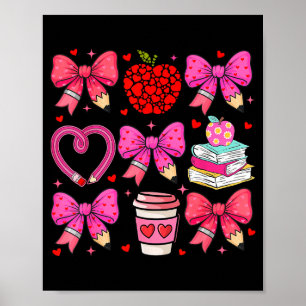 Kokette Nk-Schleife Lehrer Anerkennung Valentinsta Poster