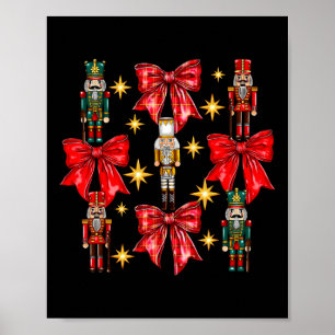 Kokette Nussknacker-Weihnachtsmütze Frohe Weihnach Poster