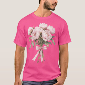 Kokette Pfingstrosenbouquet inspirierte Blumen-Pfl T-Shirt