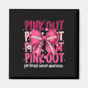 Kokette Pink-Out-Fußball-Brustkrebs-Bewusstsein Magnet