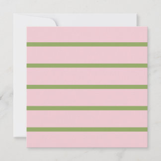 Kokette Preppy-Chic-Pastellgrün- und Rosa-Streifen Karte