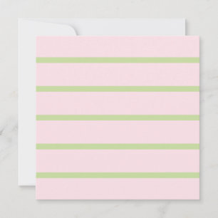 Kokette Preppy-Chic-Pastellgrün- und Rosa-Streifen Karte