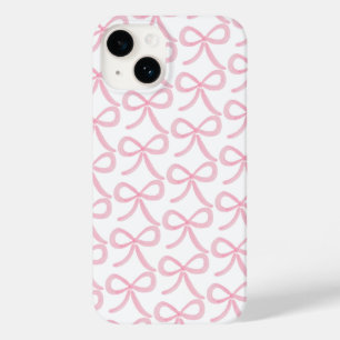 Kokette Preppy rosa Schleifen Case-Mate iPhone 14 Hülle