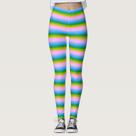 Kokette Regenbogenstreifen Leggings