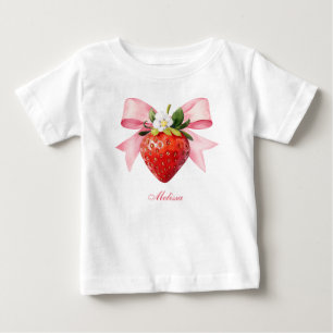 Kokette rosa Erdbeere Baby T-shirt