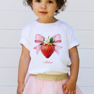 Kokette rosa Erdbeere Baby T-shirt