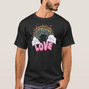 Kokette Rosa Schleife Regenbogen Galaxie Karussell T-Shirt