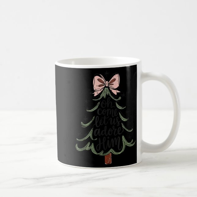 Kokette Schleife Jesus Weihnachtsbaum Oh kommt las Kaffeetasse (Rechts)