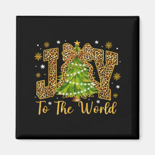 Kokette Schleife Leopard Weihnachtsfreude Für Die Magnet