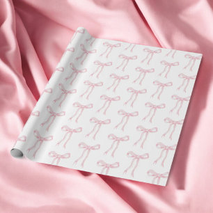 Kokette Schleife Rosa Band Knoten Geschenkpapier