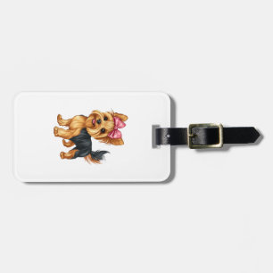 Kokette Schleife Yorkshire Terrier Hund Yorkie Mam Gepäckanhänger