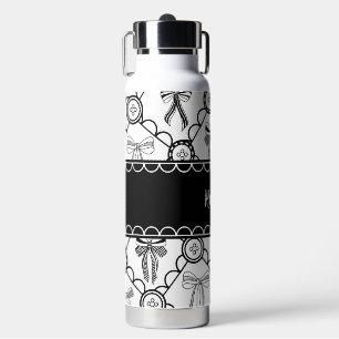 Kokette schwarze Schleife Trinkflasche